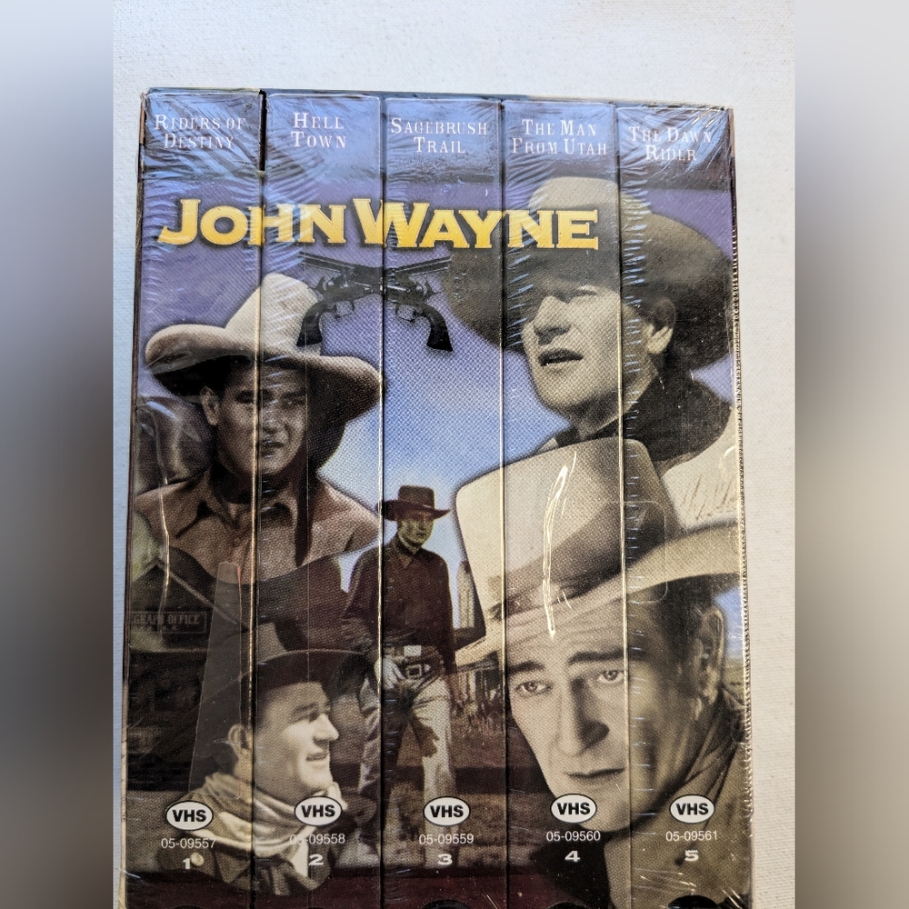 1997 John Wayne VHS Home Video Tapes Collectors 5 Pack Series NEW Sealed R-2